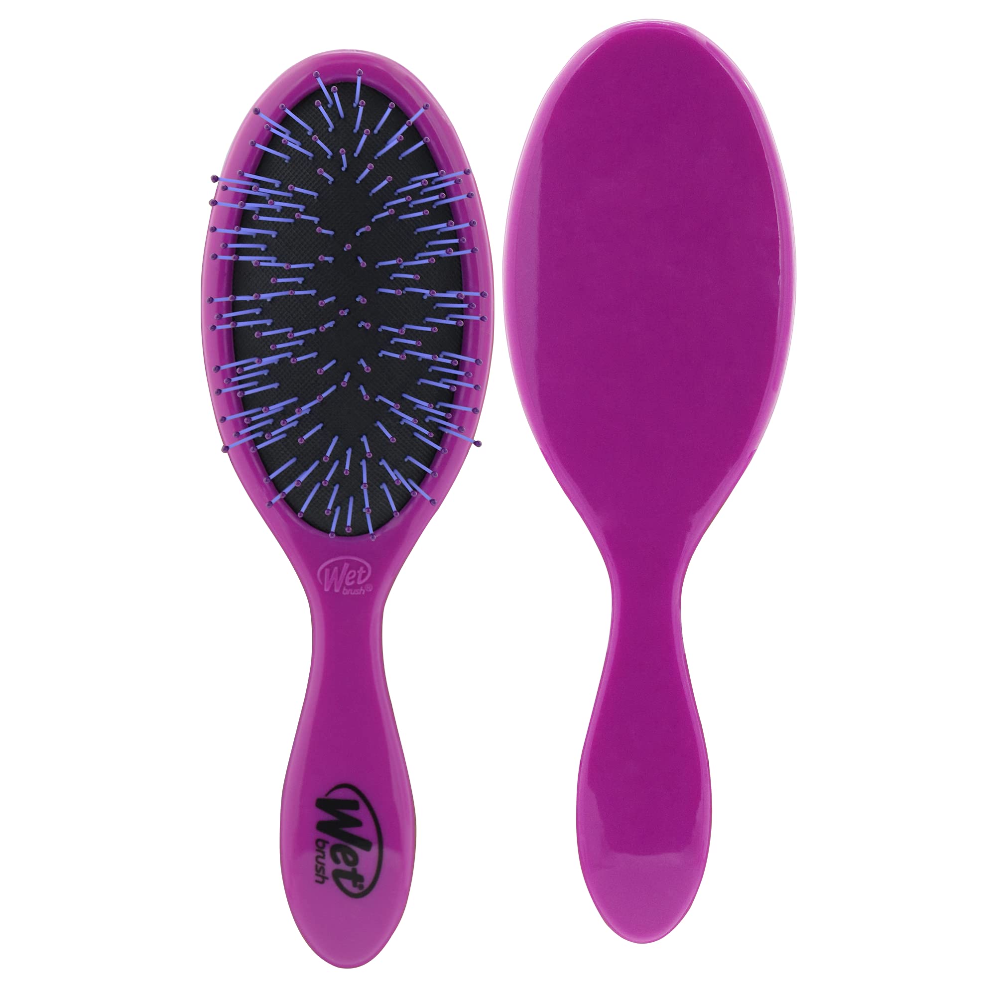 Wet Brush Thick Hair Detangling Brush, Purple - Detangler Brush with Soft & Flexible Bristles in a Unique Cluster Pattern - Tangle-Free Brush - For Thick, Curly, & Coarse Hair - For Women & Men