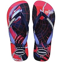Havaianas Kids Top Marvel Flip Flops - Spiderman Sandals - Navy Blue/Provence Blue, 13C/1Y little kid