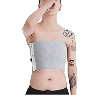 Tomboy Trans Lesbian Strapless Plus Size Chest Binder Top with 20 CM Elastic Band