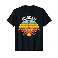 Hookah Retro Background Vintage Shisha Smoking Waterpipe T-Shirt
