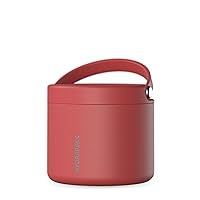 Hydrapeak 18oz Stainless Steel Vacuum Insulated Thermos Food Jar | Thermos for Hot Food and Cold Food, Wide Mouth Leak-Proof Soup Thermos for Adults, 10 Hours Hot and 16 Hours Cold (Faded Red)
