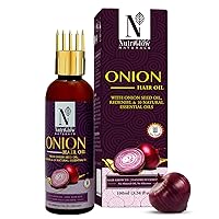 NATURAL'S Onion Hair Oil With Red Onion Seed Oil For Hair Growth, Hair Fall Control, Dandruff Free Hair, Fall Hair Oil, 100ml