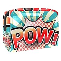 Pow Waterproof Cosmetic Bag 7.3x3x5.1in Travel Cosmetic Bags Multifunctional Bag for Women
