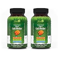 Maximum Strength 3-in-1 Carb Blocker by Irwin Naturals, Neutralize Carbohydrates and Support Metabolism, 75 Liquid Softgels, 2 Pack