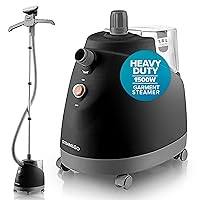 Steam & Go - The Rival Handheld Steamer for Clothes, Upright Foldable Garment Steamer for Curtains, Beddings, & Upholstery, Powerful Fabric Steamer Iron with Adjustable Pole Hanger and Detachable Tank