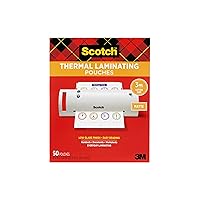 Scotch Matte Thermal Laminating Pouches, Ultra Clear with Matte Finish, Letter Size 8.9 in x 11.4 in, 50-Pack