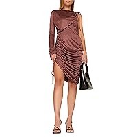 RTR Design Collective Brown Ruched Dress