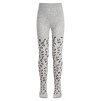 TiaoBug Kids Girls Leopard Printed Footed Tights Knit Leggings Stockings Winter Warm Pantyhose Stockings Pants