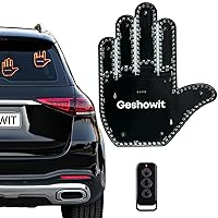 Car Accessories for Men, Car Gadgets with Remote - Give The Bird & Love & Wave to Drivers - Ideal Gifted Car Stuff, Funny Truck Accessories, Car LED Light & Road Rage Signs for Men and Women