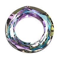 SWAROVSKI 1 pc Crystal 4139 Round Cosmic Ring Frame Charm Pendant Vitrail Light 14mm / Findings/Crystallized Element