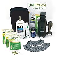 OneTouch Blood Sugar Test Kit | Includes 1 Blood Glucose Meter, 1 Lancing Device, 30 Lancets, 120 Test Strips, & Carrying Case | Diabetes Testing Kit for Blood Glucose Monitoring