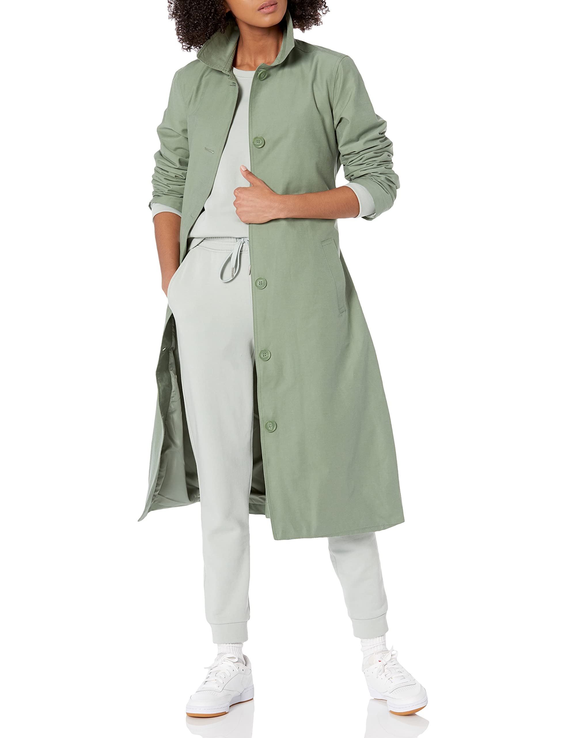 Amazon Essentials Women's Relaxed-Fit Water Repellant Trench Coat (Available in Plus Size) (Previously Amazon Aware)