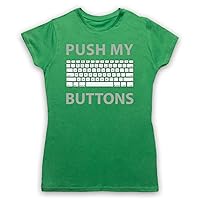 Women's Push My Buttons Computer Geek T-Shirt