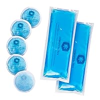 ICEWRAPS Extra Large 6x12 Gel Ice packs For Injuries Reusable and Small Round Gel Ice Packs for Injuries with Cloth Backing | For Sports Injuries and Physical Therapy | Kids Gel Ice Packs for Boo Boos