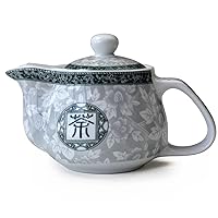 Chinese Teapot 17oz Porcelain Tea Pot Stainless Filter Wire Kettle Infuser for Home Office