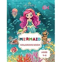 Mermaid Coloring Book: A Charming Adventure With Lovable Characters From The World Of Fish, Mermaids, And Friendly Underwater Animals For Children Aged 4-8