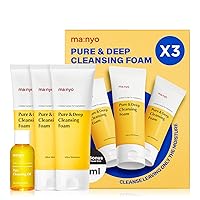ma:nyo Pure & Deep Cleansing Foam Korean Skin care, Daily Cleanser (9.9 fl oz (3.3fl oz *3)