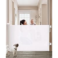 Cumbor Retractable Baby Gates for Stairs, Family & Mom's Choice Awards Winner-Extends up to 55