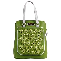 Nicole Lee Makenzie Floral Encrusted Beads Backpack Purse, Green, One Size