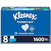 Kleenex Trusted Care Facial Tissues, 8 Flat Boxes, 200 Tissues per Box, 2-Ply, Packaging May Vary