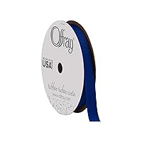 Offray Grosgrain Craft Ribbon, 3/8-Inch x 18-Feet, Century Blue