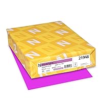 Neenah Paper Astrobrights Color Paper, 8.5” x 11”, 24 lb/89 gsm, Outrageous Orchid, 500 Sheets (21946)