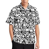 Mens Hawaiian Shirts Casual Short Sleeve Button Down Tropical Beach Shirt