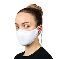 Bloch Adult Soft Stretch Reusable Face Mask with Lanyard and Moldable Nose Pad (Pack of 3)