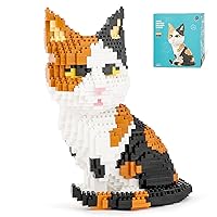 QLT Cat Mini Building Blocks Cute Animals Sets for Goodie Bags, 1300 PCS Micro Mini Building Toy DIY 3D Bricks Kit for Adults, Party Favors for Kids, Birthday Gift for Boys Girls