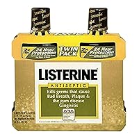 Listerine Antiseptic Mouth Wash Original Flavor Bottle, 1.5 L, 2 Piece