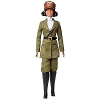 Barbie Inspiring Women Doll, Bessie Coleman Collectible Dressed in Aviator Suit with Helmet and Goggles