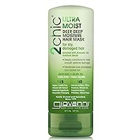 GIOVANNI Ultra-Moist Deep, Deep Moisture Hair Mask - Avocado & Olive Oil, Creamy Hydration Formula, Enriched with Aloe Vera, Shea Butter, Botanical Extracts, No Parabens, Color Safe - 5 oz