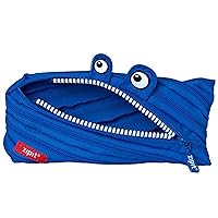 ZIPIT Monster Pencil Case for Boys | Pencil Pouch for School, College and Office | Pencil Bag for Kids (Blue)
