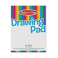 Melissa & Doug Drawing Pad (9 x 12 inches) With 50 Sheets of White Bond Paper
