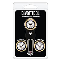 Team Golf Military Navy Divot Tool Pack with 3 Golf Ball Markers Divot Tool with 3 Golf Ball Markers Pack, Markers are Removable Magnetic Double-Sided Enamel