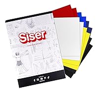 Siser EasyWeed 11.8 inch by 12 inch Sheets - Primary Colors (12 Pack)