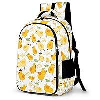 Funny Yellow Chickens Laptop Backpack Durable Computer Shoulder Bag Business Work Bag Camping Travel Daypack