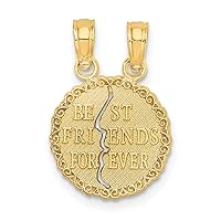14K BEST FRIENDS FOREVER Break apart Charm Fine Jewelry Gift For Her For Women
