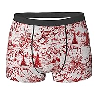 Salmon pattern Ultimate Comfort Men's Boxer Briefs â€“ Stretch Cotton Underwear for Daily Wear and Sports