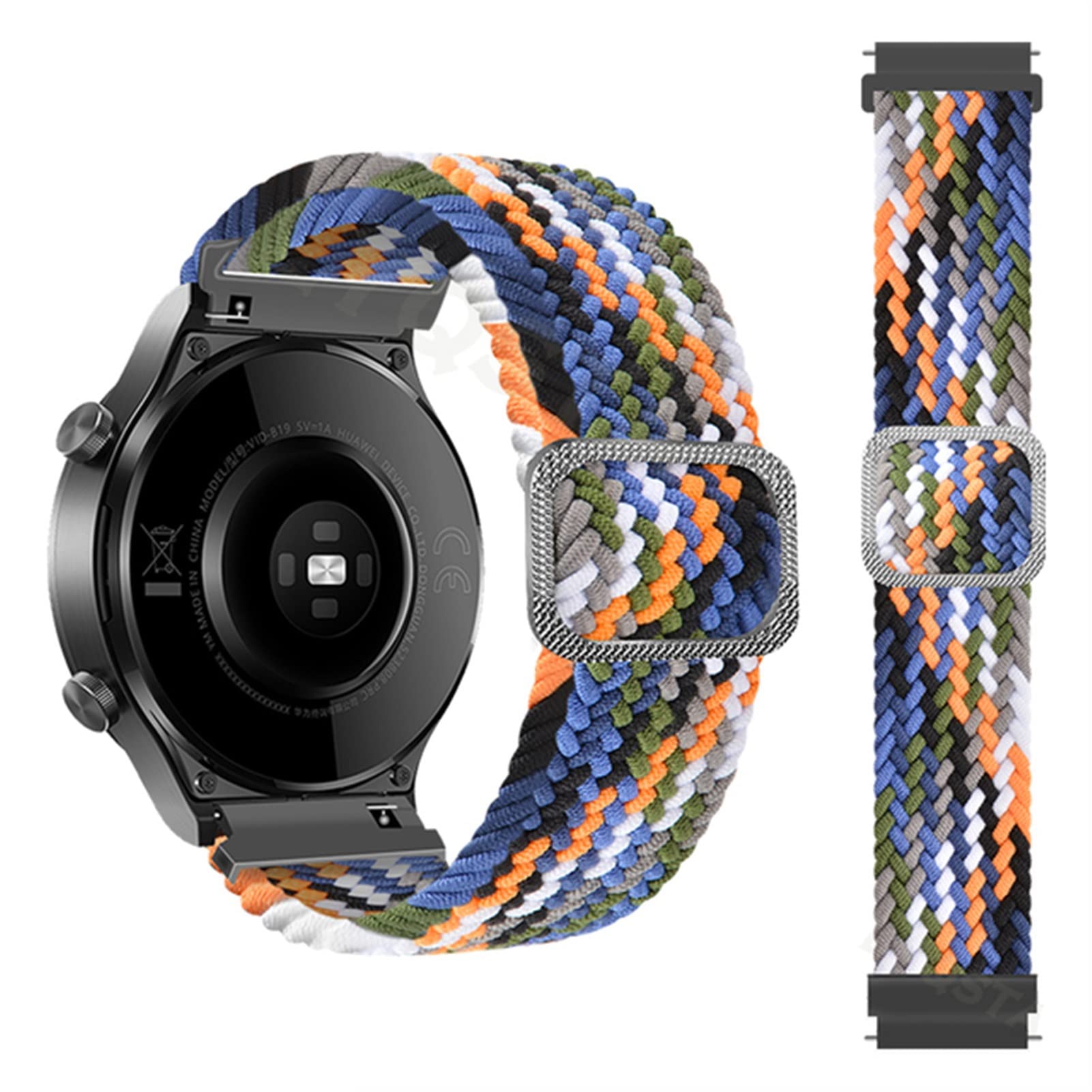 SKM Braided Correa Wrist Strap Bands for COROS APEX Pro/APEX 46 42mm Smartwatch Watchband PACE 2 PACE2 Bracelet Correa (Color : Denim Color, Size : for COROS PACE 2)
