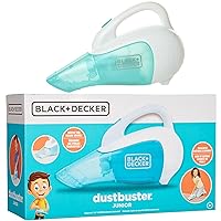 BLACK+DECKER Dustbuster Junior Toy Handheld Vacuum Cleaner with Realistic Action & Sound! Pretend Role Play Toy for Kids with Whirling Beads & Batteries Included [Amazon Exclusive]