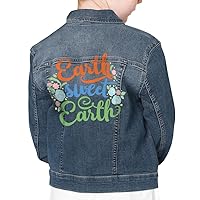 Earth Sweet Earth Kids' Denim Jacket - Earth Lover Clothing - Earth Fan Gift Ideas