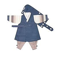 Hanbok Kids Boy Korea Traditional Clothing First Birthday Dol Dolbok Party 1-8 Ages Red Hanbok Light Navy