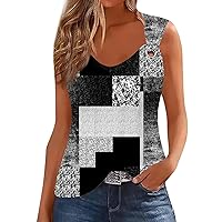 Summer Tank Tops for Women 2024 Trendy Beach Sleeveless T-Shirts Comfy Gradient Print Blouse Y2K Going Out Clothes