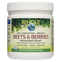 Whole Earth & Sea from Natural Factors, Beets & Berries Antioxidant Boost with Beets, Acai & More, 6.6 oz Powder