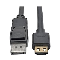 Tripp Lite DisplayPort 1.2a to HDMI Adapter Cable, Active with Gripping HDMI Plug M/M DP 4K, 3' (P582-003-HD-V2A)