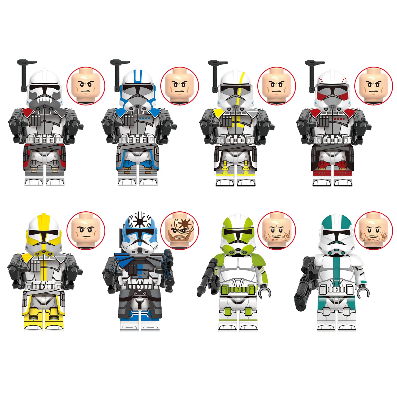 strawjoy Battle Droids 26 Pack Building Sets, Space Wars Clone Troopers Commander Army Collectible Action Figure Kids Toy Gifts