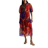 Ted Baker Women's Miru Organza Tropical Bloom Midi Dress