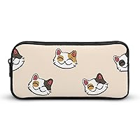 Lucky Cat Pattern Pencil Case Cute Pen Pouch Cosmetic Bag Pecil Box Organizer for Travel Office