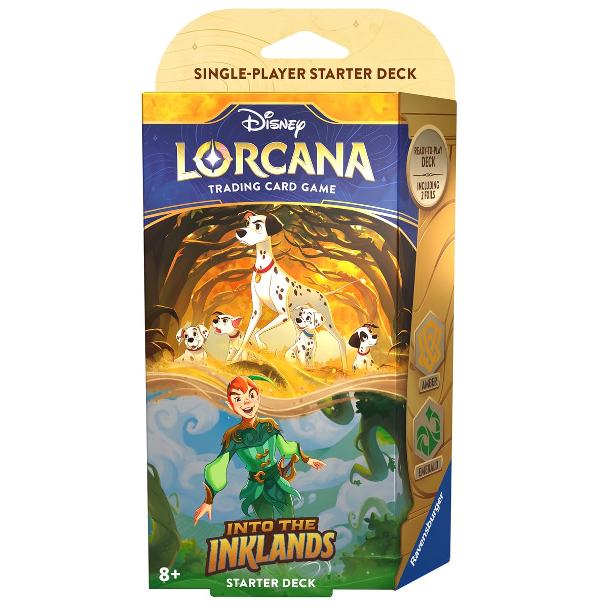 Ravensburger Disney Lorcana: Into The Inklands TCG Starter Deck: Amber & Emerald for Ages 8 and Up
